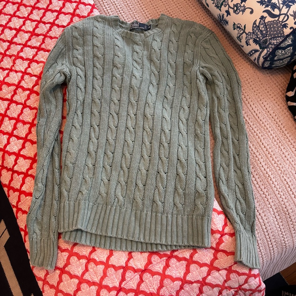 J. Crew Cable Knit Crewneck Sweater